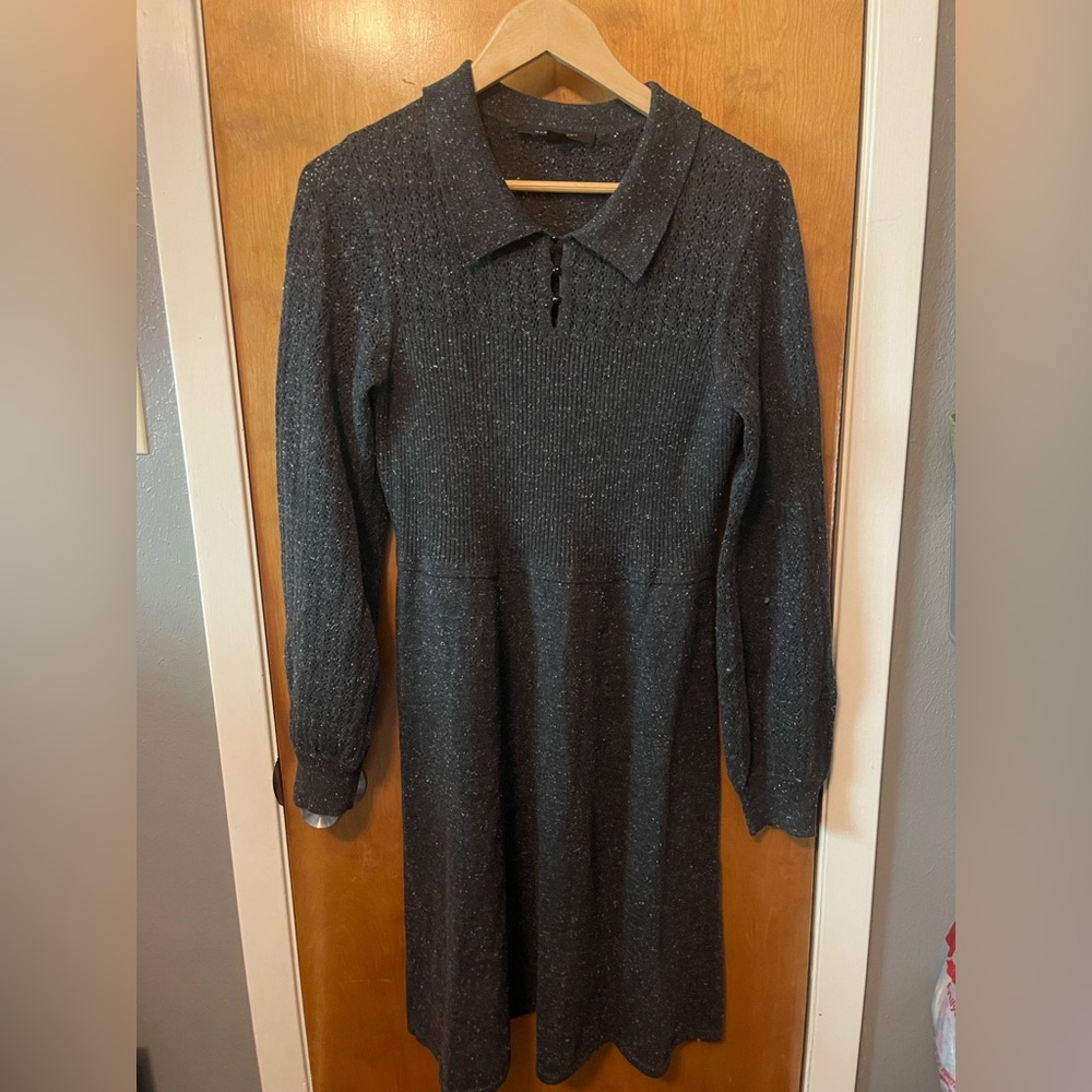 Marc Jacobs Gray Long Sleeve Sweater Dress